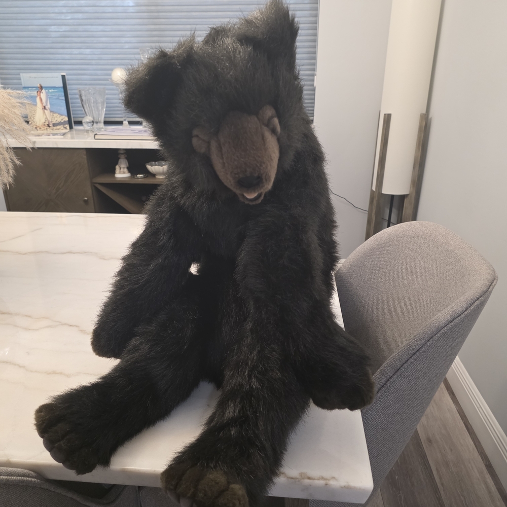 Oversized Plush Black Bear Stuffed Animal By HANSA CREATIONS